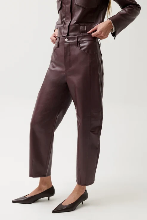 Jeans ballon faux cuir Eli