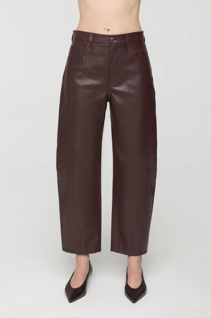 Jeans ballon faux cuir Eli