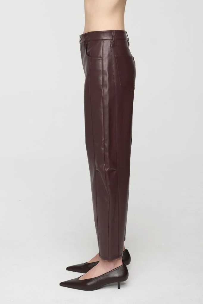 Jeans ballon faux cuir Eli