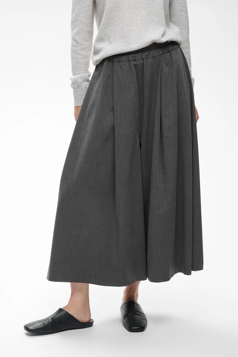 Jupe-culotte plissé à taille élastique Cleoh