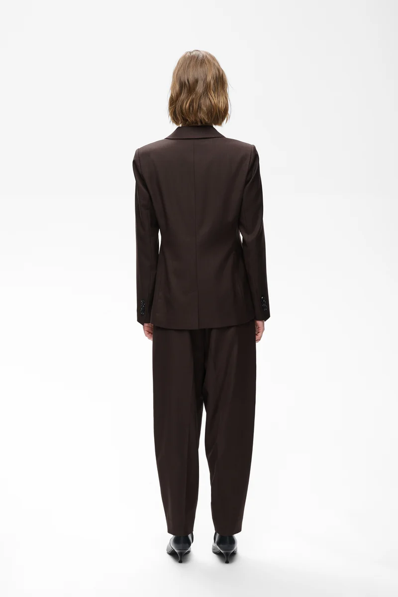 Pantalon Cadie barrel à plis marqués