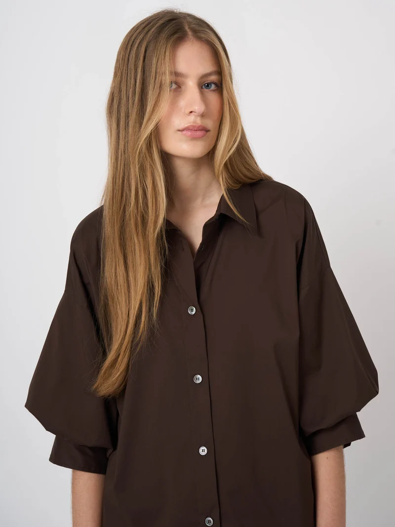 Chemise à manches bouffantes