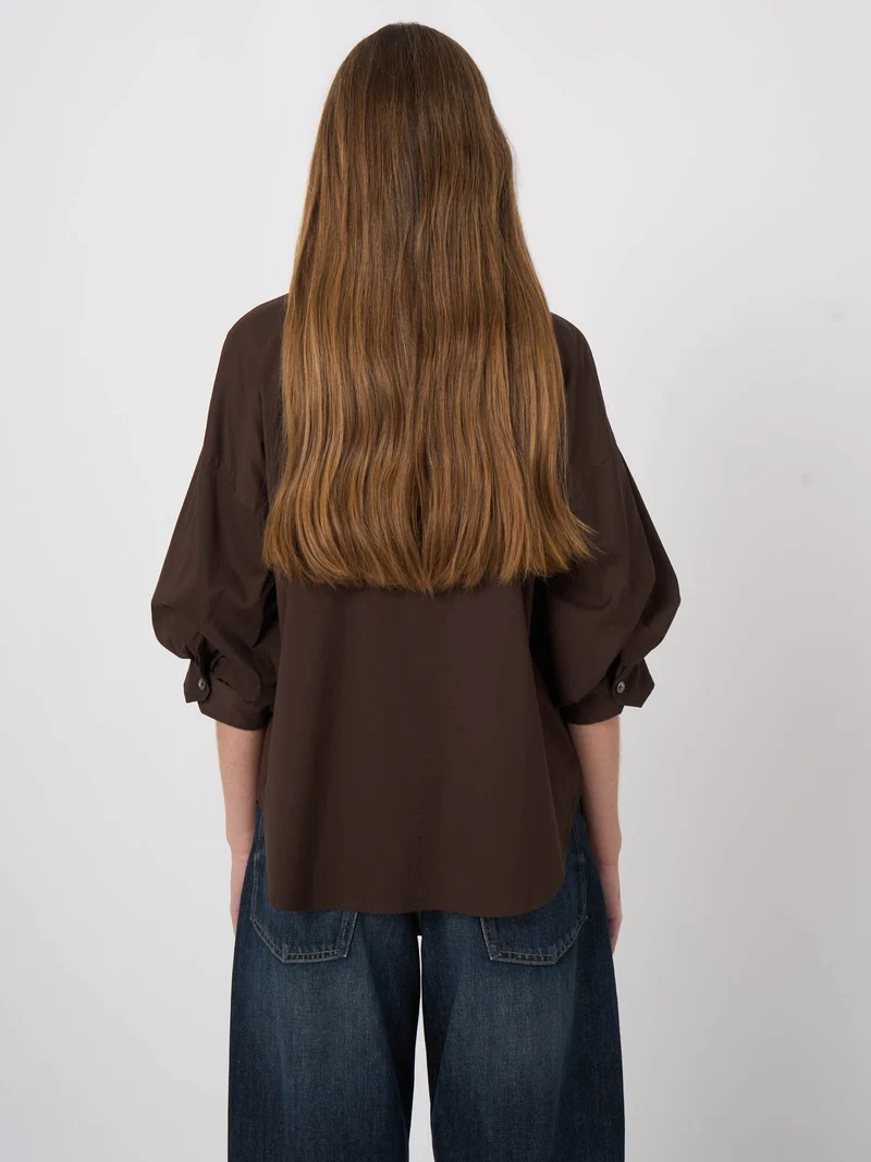 Chemise à manches bouffantes
