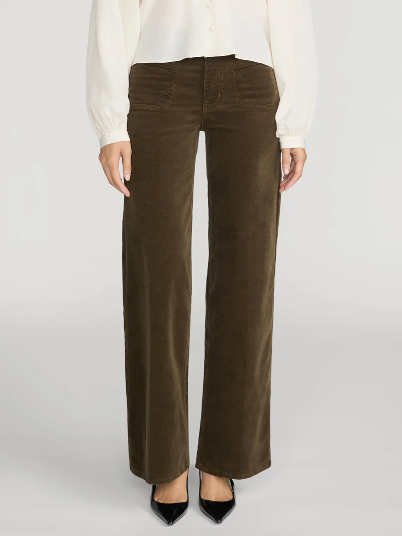 Jeans slim palazzo modernist en corduroy