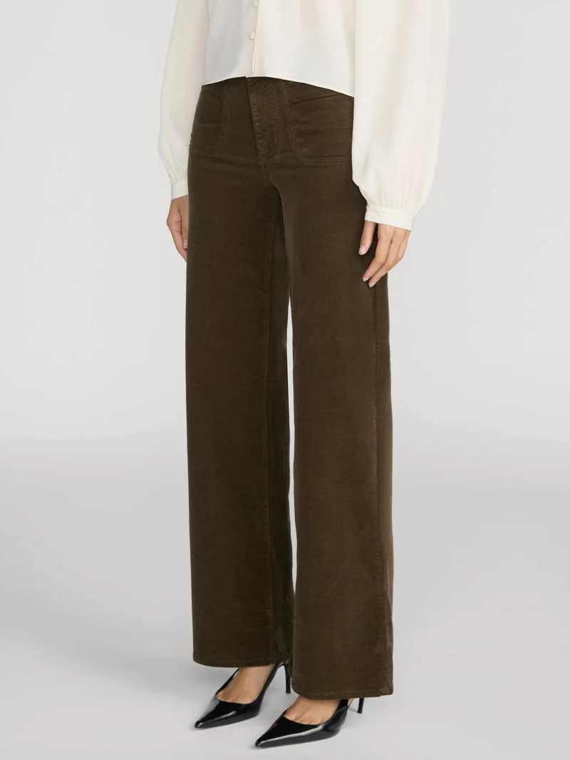 Jeans slim palazzo modernist en corduroy