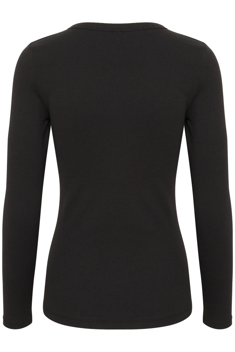 T-shirt ajusté en coton à manches longues