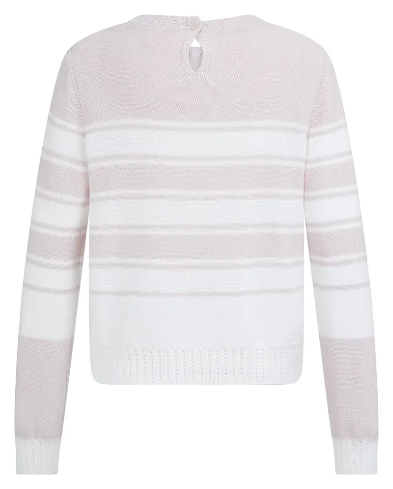 Pull à rayures et manches longues