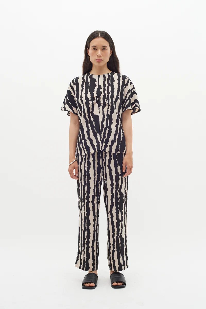 Pantalon comfortable zébré