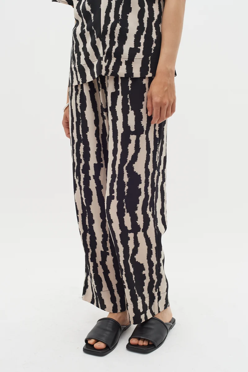 Pantalon comfortable zébré