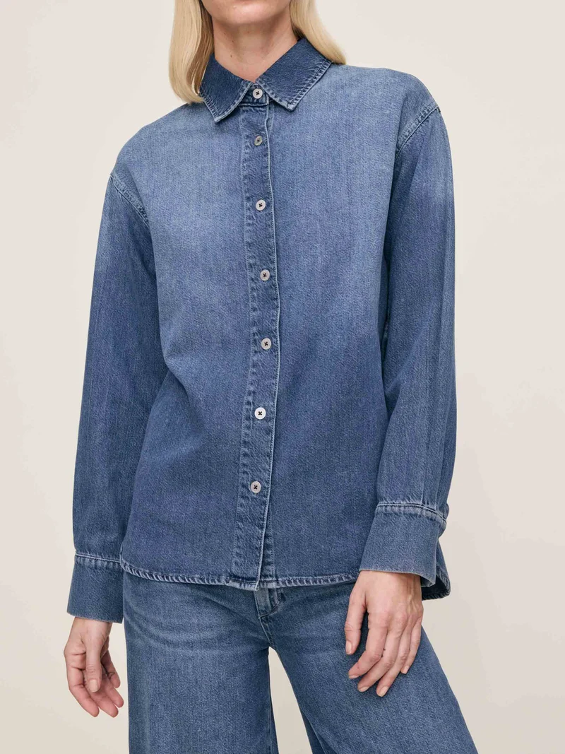 Chemisier ample en denim Faye