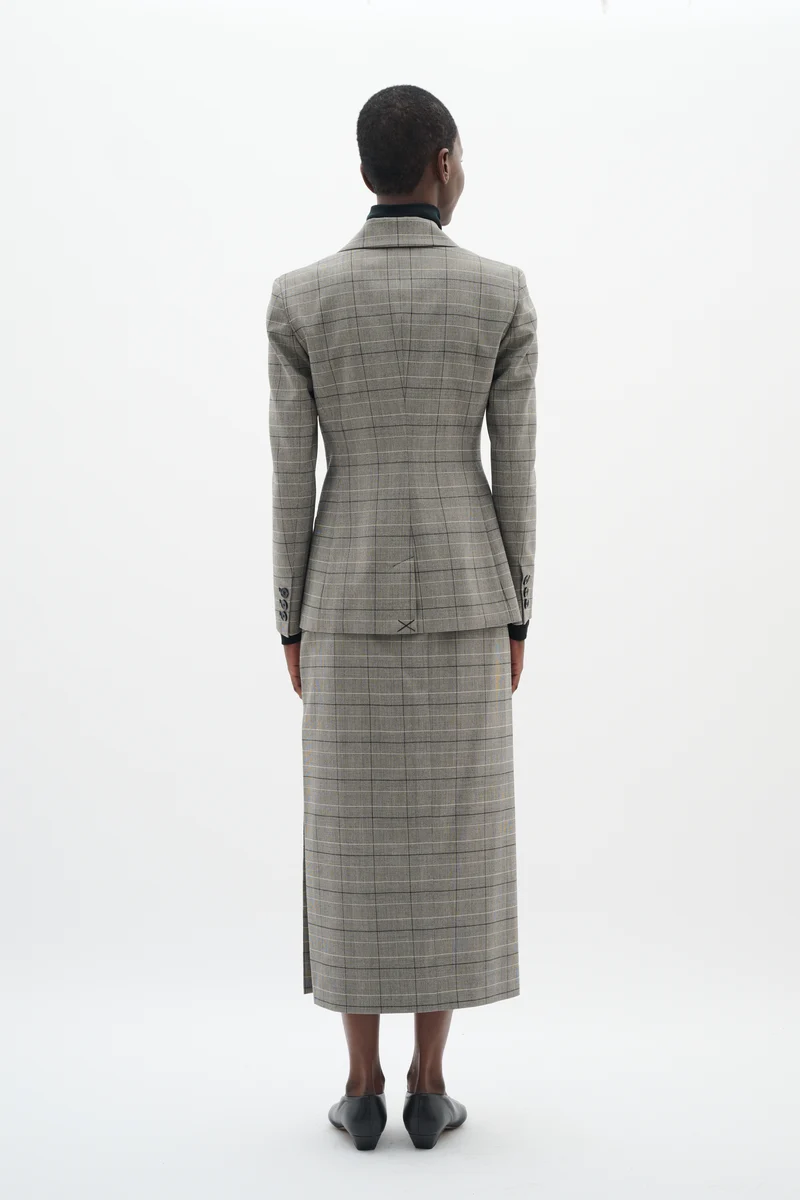 Veston ajusté avec motif Prince de Galles Broklyn