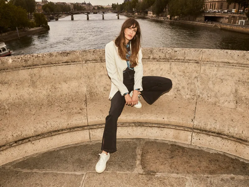 Jeans Everest effet gris avec clous