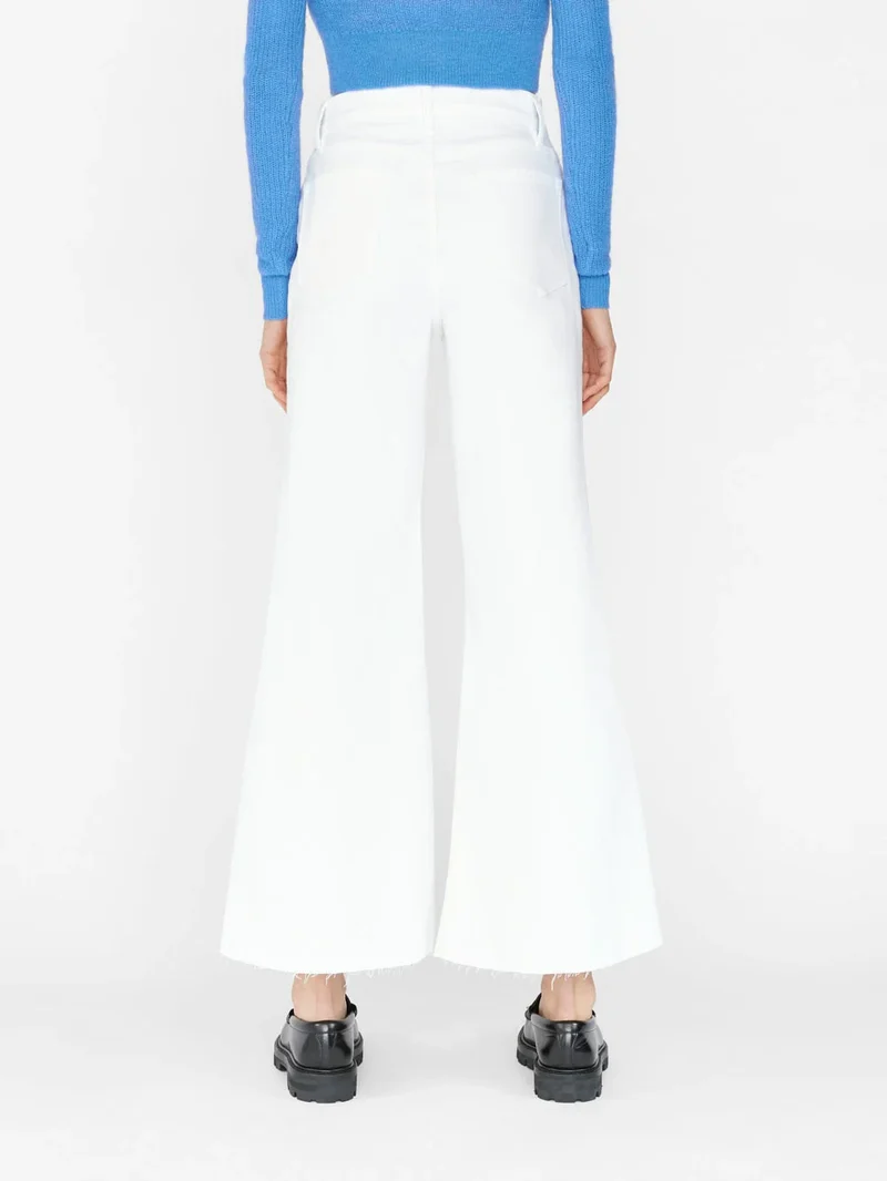 Jeans Palazzo Crop - Blanc