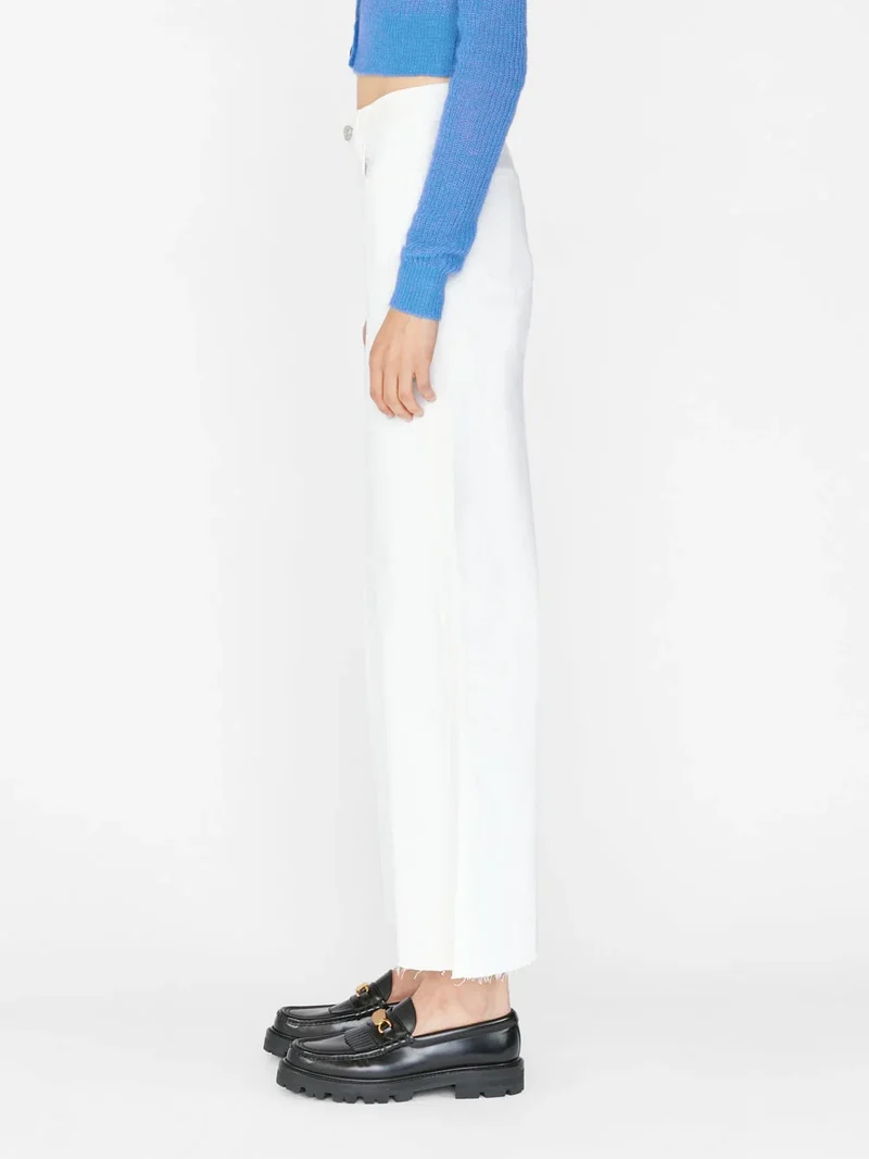 Jeans Palazzo Crop - Blanc