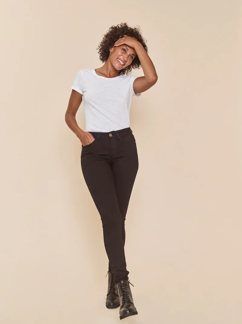 Jeans noir soyeux
