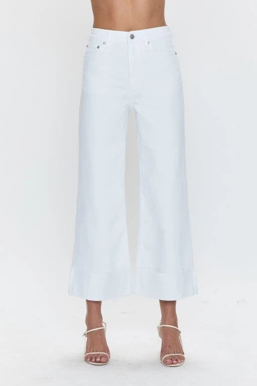 Jeans ample avec revers à taille haute Lana