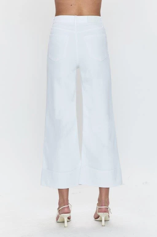 Jeans ample avec revers à taille haute Lana