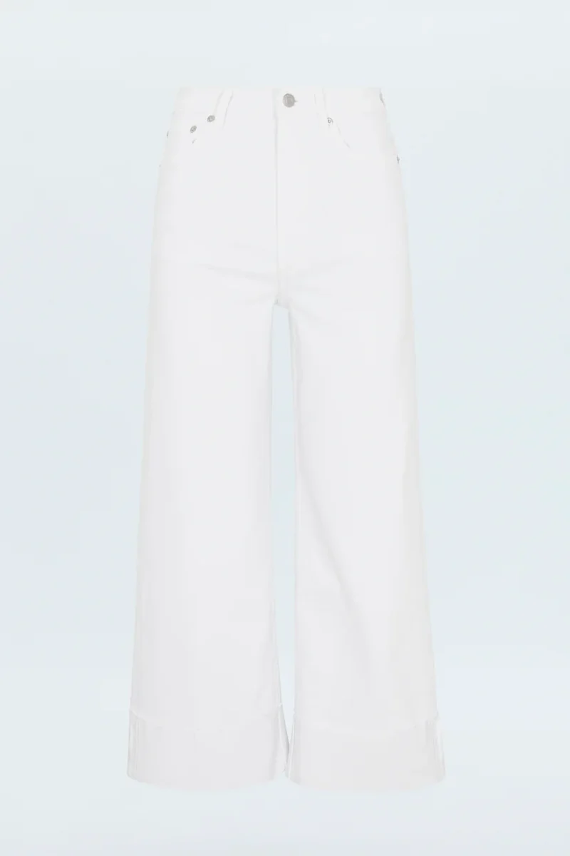 Jeans ample avec revers à taille haute Lana