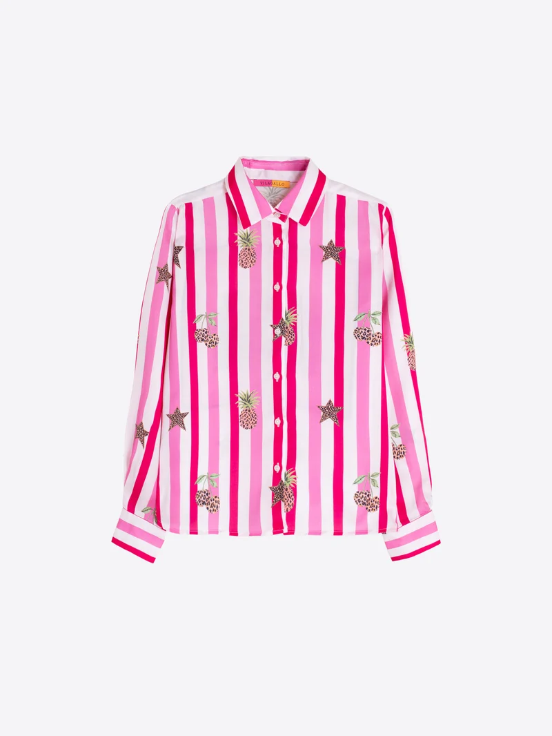 Chemise Isa à rayures et imprimés fantaisies