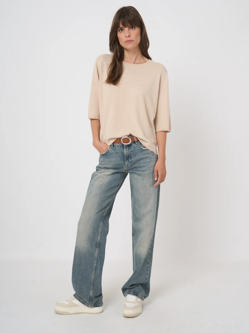 Pull en cachemire biologique à strass