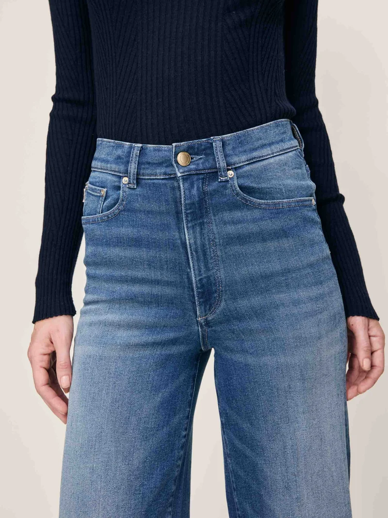 Jeans Hepburn à jambe large