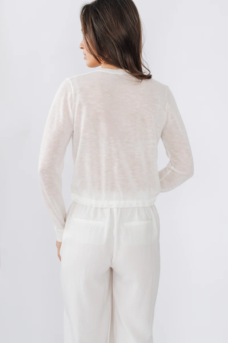 Cardigan élégance en tricot fin - Drew