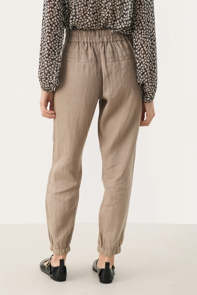 Pantalon en lin avec taille élastique Shenas