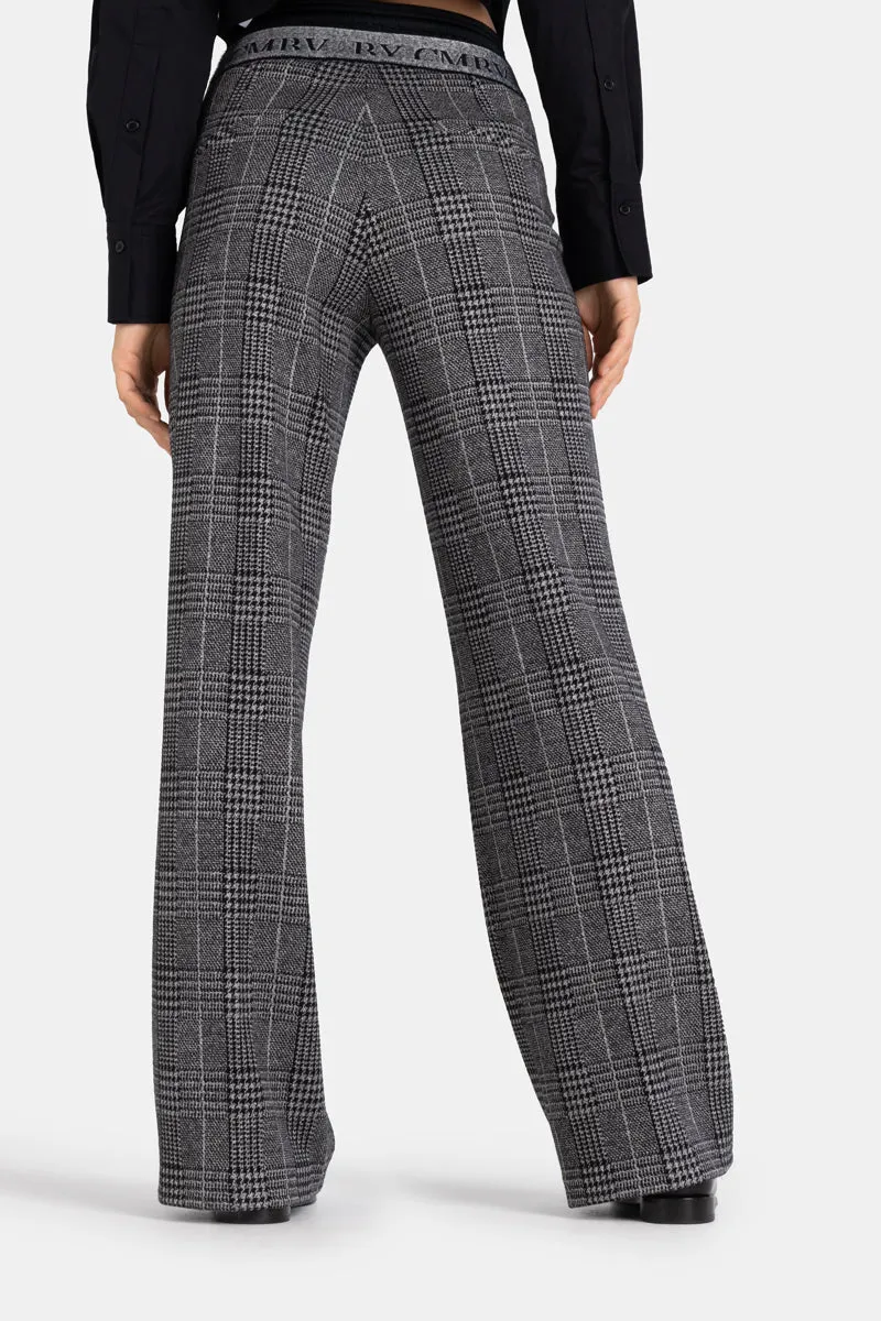 Pantalon jogging à carreaux Ava