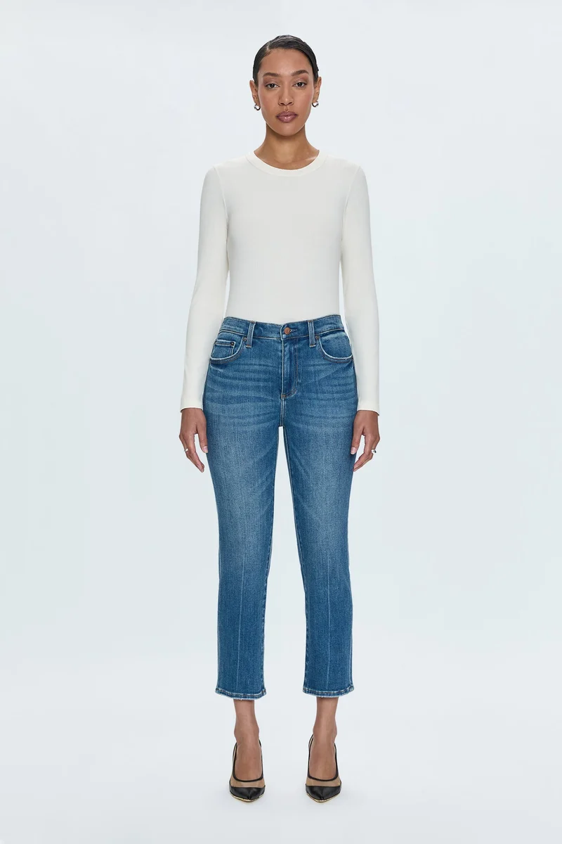 Jeans semi-ajusté Monroe Crop