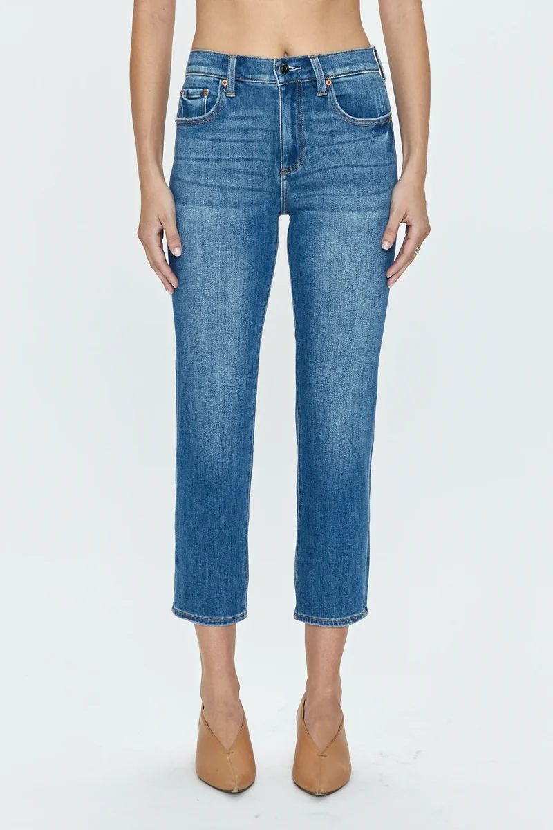 Jeans semi-ajusté Monroe Crop