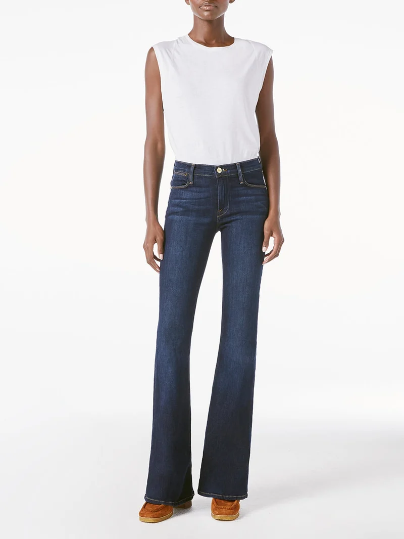 Jeans long bleu foncé Frame - High flare - Sutherland