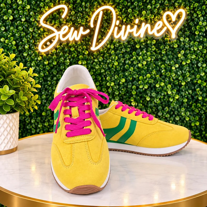 Corkys Hey Girl Yellow Green Combo Sneakers