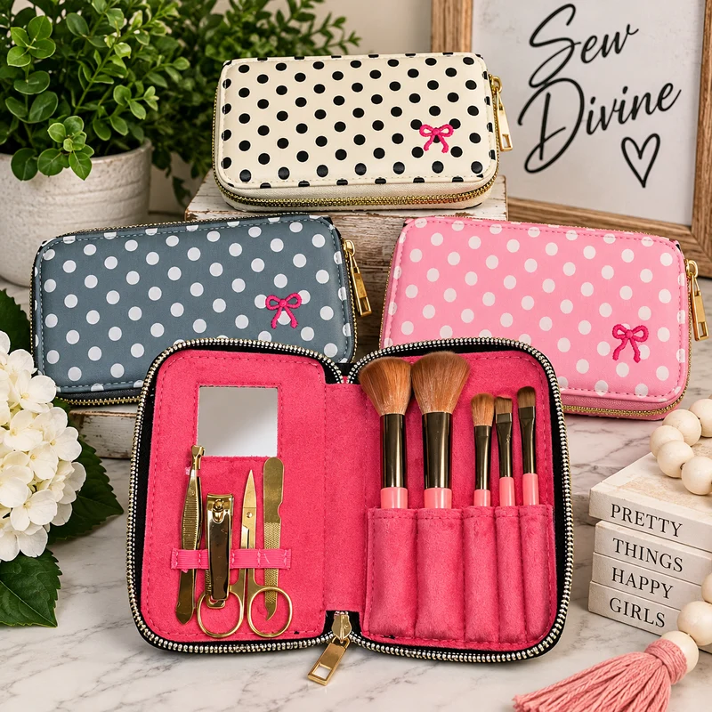 Simply Southern Mirror Brush Kit in Polka Dot