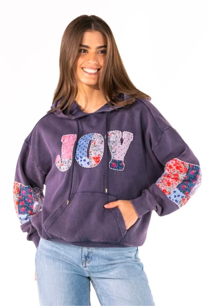 Simply Southern JOY Patchwork Hoodie
