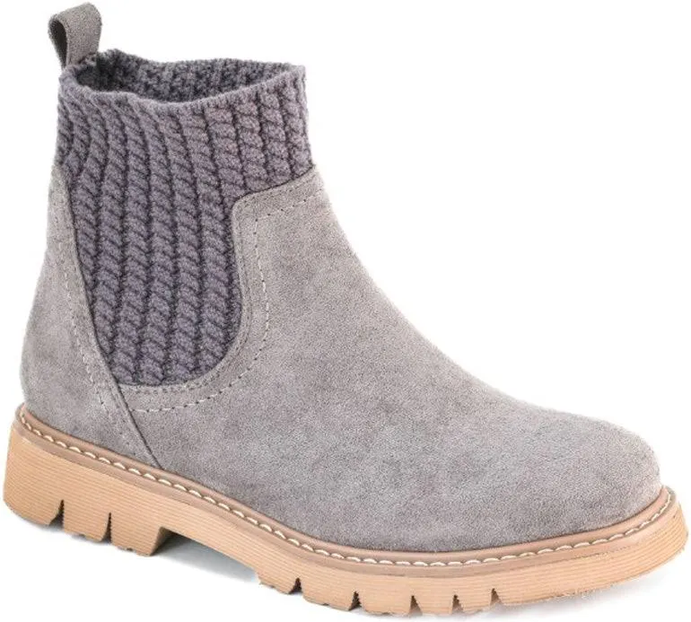 Corkys Grey Faux Suede Keep Me Warm Booties