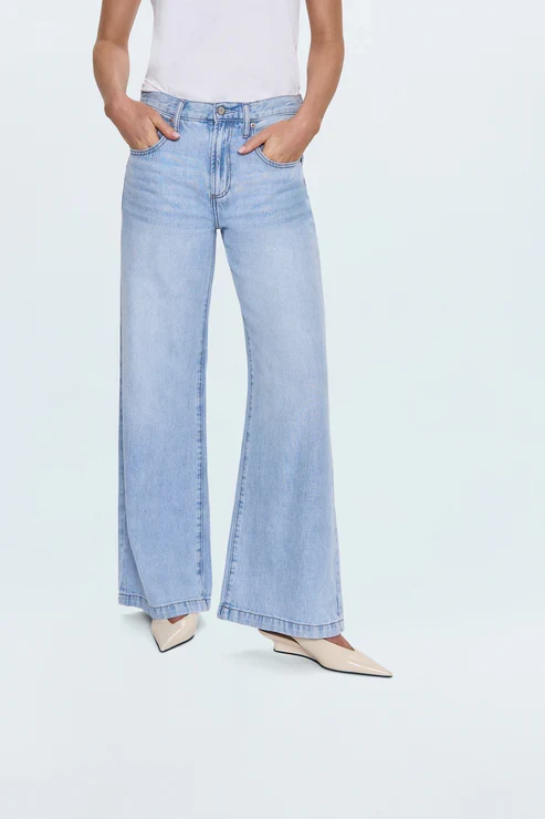 Jeans palazzo à taille basse Jadyn