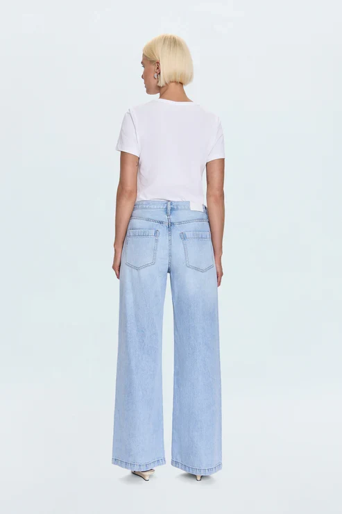 Jeans palazzo à taille basse Jadyn