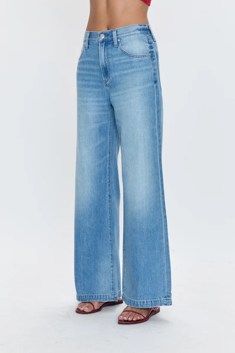 Jeans palazzo à taille basse Jadyn