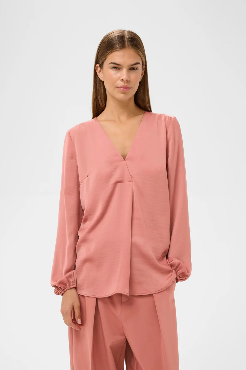 Blouse drapée à col V Rinda