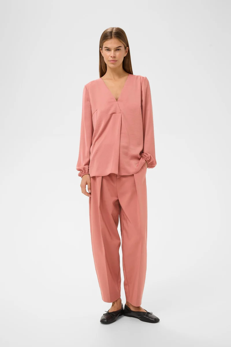 Blouse drapée à col V Rinda