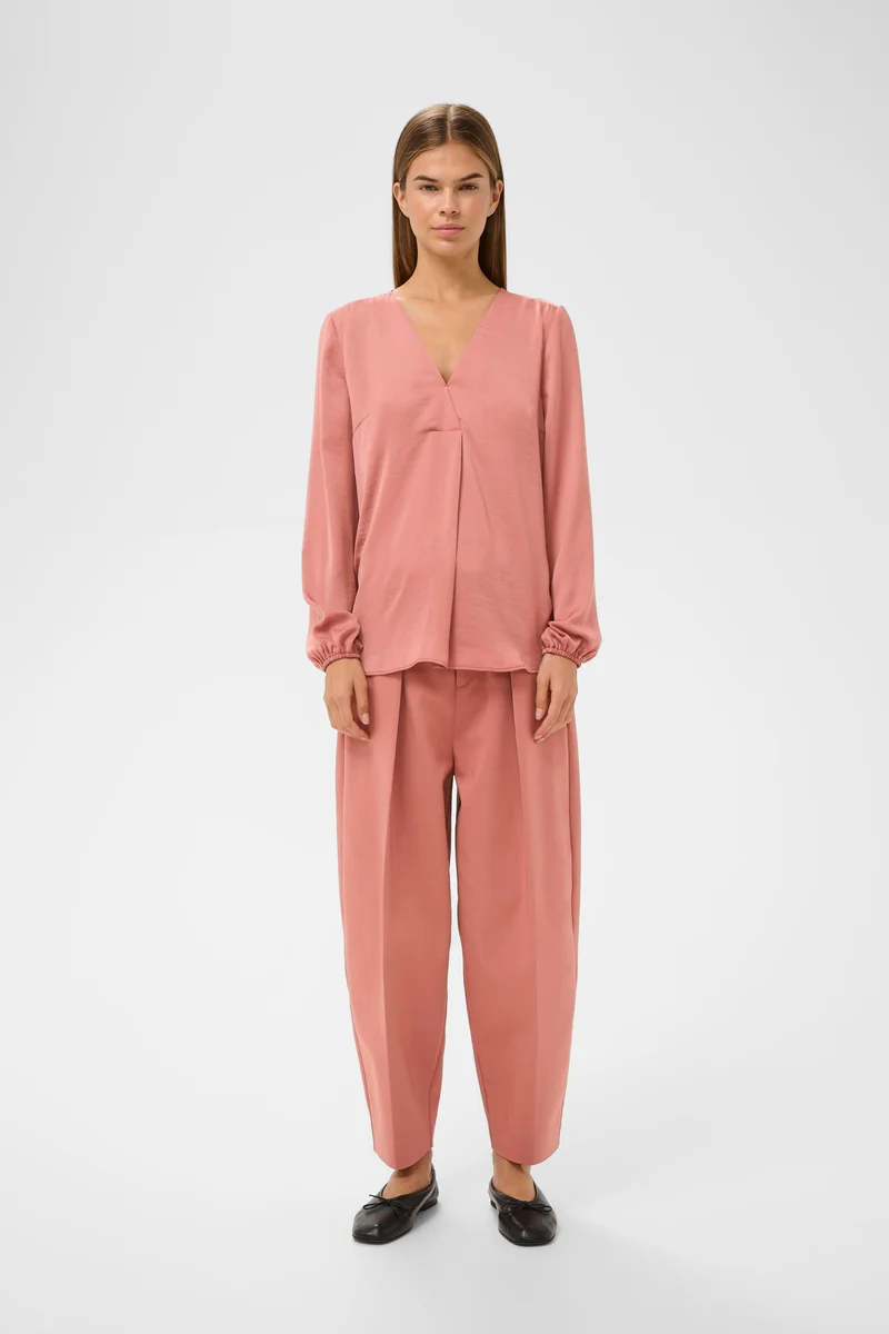 Blouse drapée à col V Rinda