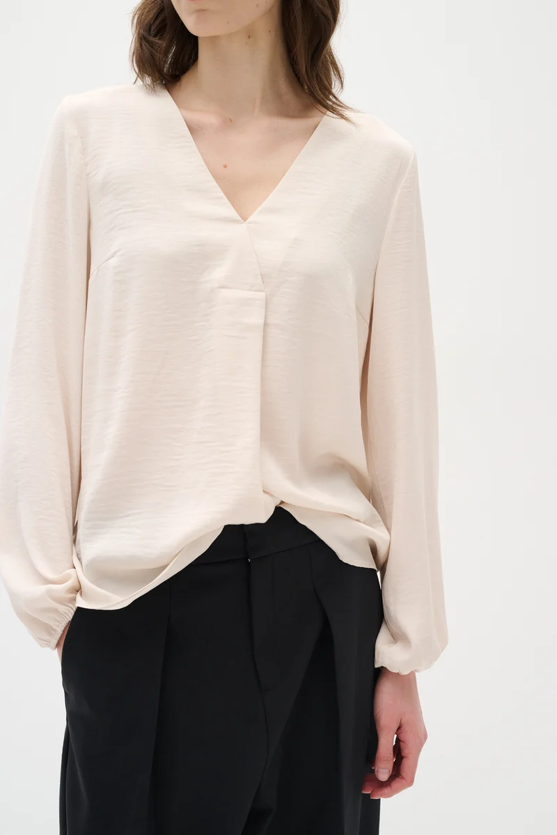 Blouse drapée à col V Rinda