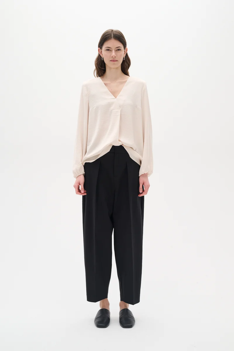 Blouse drapée à col V Rinda