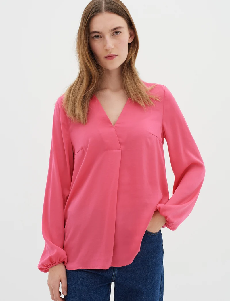 Blouse drapée à col V Rinda
