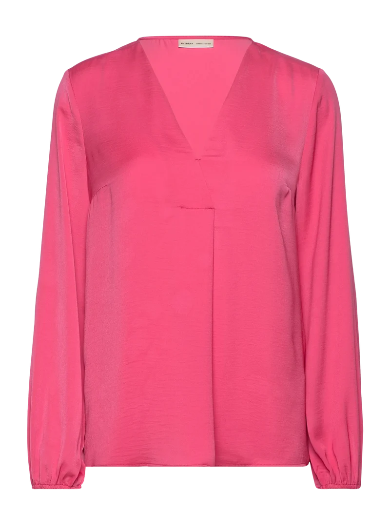 Blouse drapée à col V Rinda