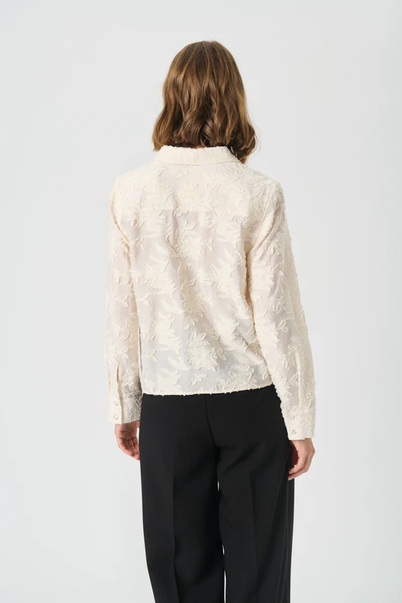 Blouse texturée avec motif floral Vilya