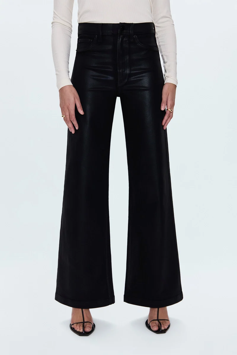 Jeans ample enduit légèrement lustré Lana