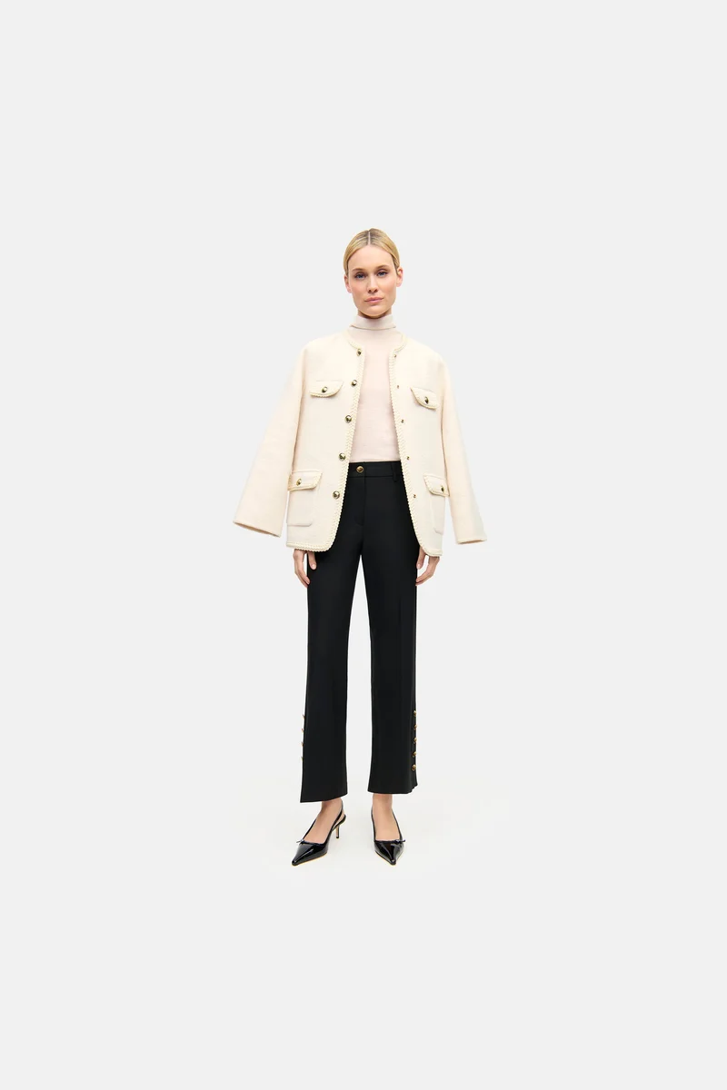 Pantalon bootcut avec boutons dorés France