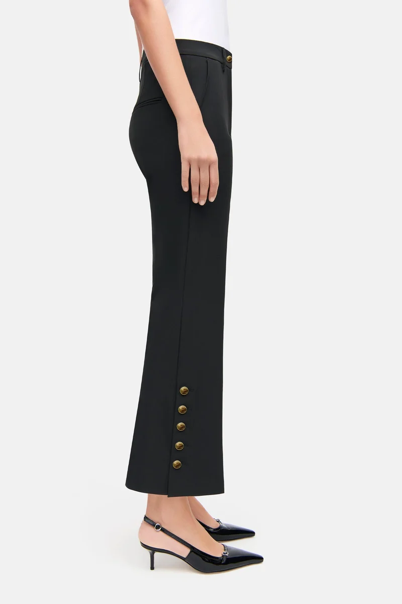 Pantalon bootcut avec boutons dorés France