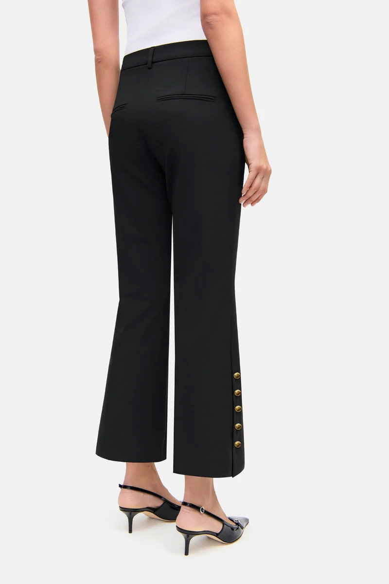 Pantalon bootcut avec boutons dorés France